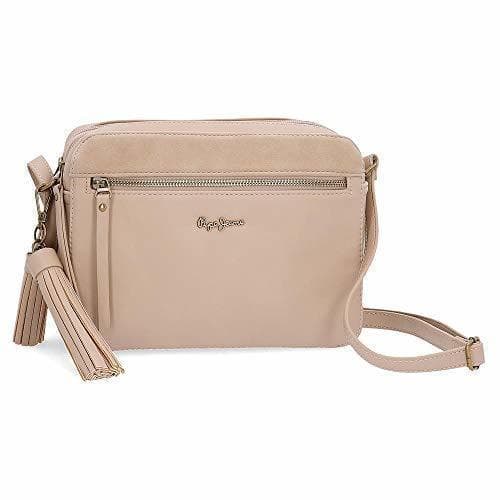 Moda Bandolera doble cremallera Pepe Jeans Bitmat Beige