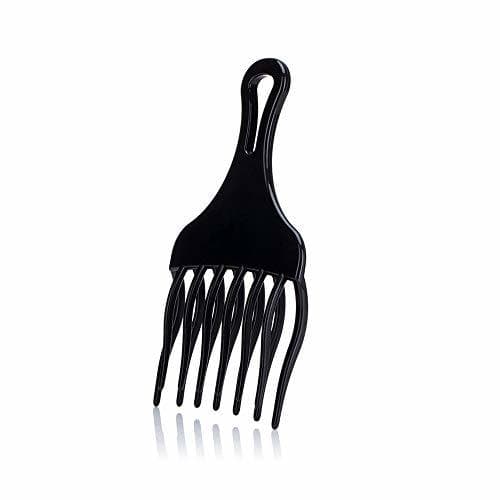 Lugar Afro Grueso Comb ， Plástico Peine Afro Ancho Dientes Para Rizos Cabello