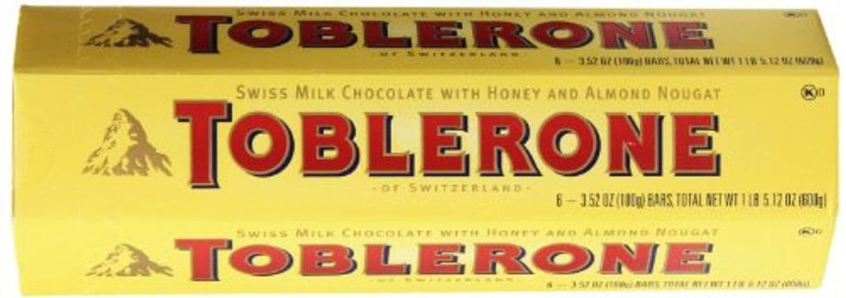 Product TOBLERONE SWISS MILK CHOCOLATE WITH HONEY AND ALMOND NOUGAT 6 X 100