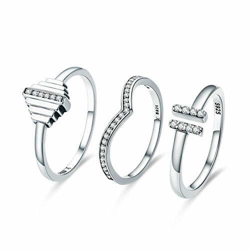 Product WL Anillo 925 Nupcial Conjunto De Plata Luminosa Anel Mulheres Jóias De