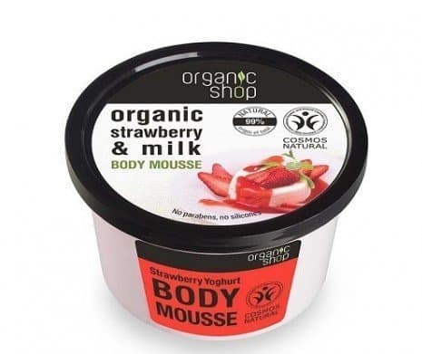 Place ORGANIC SHOP - Mousse Corporal Hidratante Fresa y leche - Nutritiva