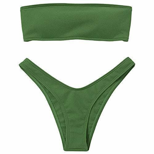 Product ZAFUL Trajes de Baño Mujer Bikini Bandeau con Relleno Lazada en la