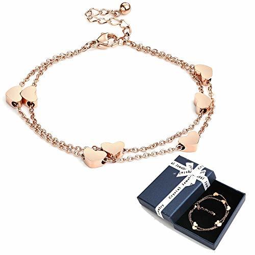 Product Brazalete con Adornos para el Tobillo para Damas del corazón de Oro