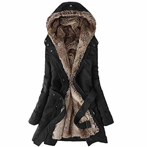 Product Abrigos Mujer Invierno Elegantes largas Manga Larga Chaqueta de Algodón 3 en