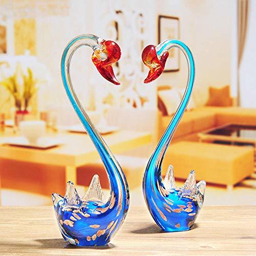 Producto FamilyKelpe Escultura Figuras Estatuas Decoracion Cristal Amor Cisne Decoración Cristal Animal Vidrio