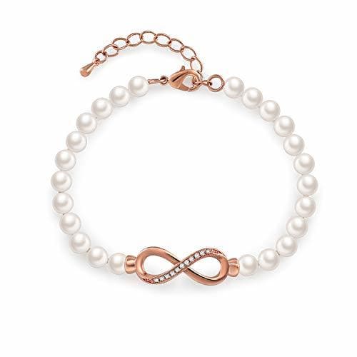 Product GEORGE · SMITH ❤Regalos Mamá❤ Pulseras Brazalete Perlas Blancas para Mujer Pulsera