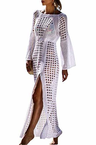 Product Bikini De Mujeres Cubierta De Ganchillo Crochet Maxi Vestido De Playa Split