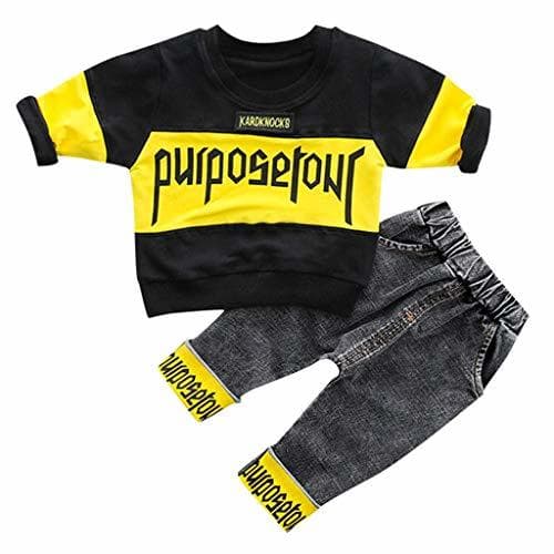 Producto Mitlfuny Bebé Niñas Niño Conjunto de Ropa Camisetas de Manga Larga Rayas