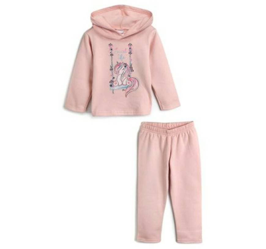 Fashion Conjunto para Inverno Eliane - Rosa