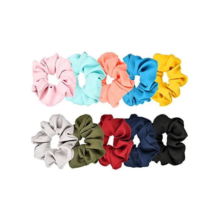 Beauty 10 Piezas de Scrunchies de Pelo Banda de Pelo de Flor de