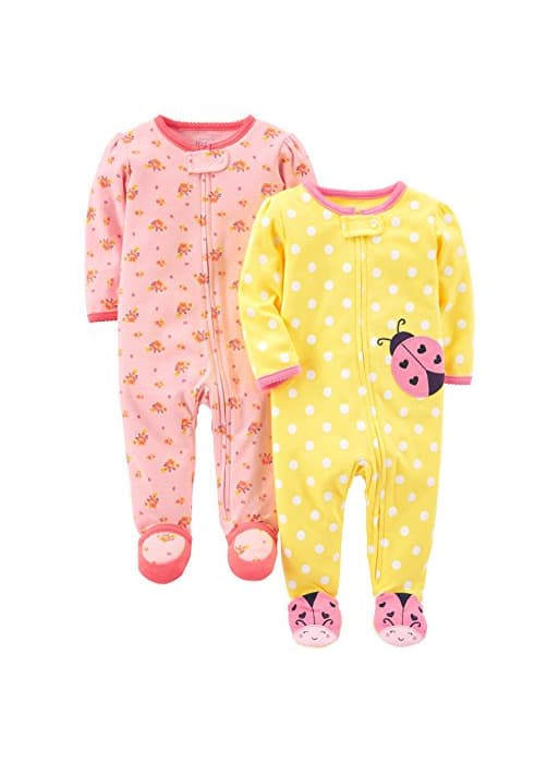 Product Simple Joys by Carter's Baby Girls paquete de 2 pies de algodón