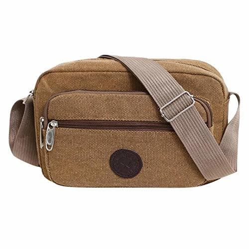 Product SUNXK Casual Men Crossbody Bag Canvas Satchel Belt Shoulder Bag Male Sling