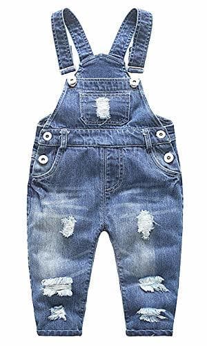 Producto FEOYA Niños Bebé Petos Vaqueros Overalls Denim Pantalones Tirantes Largos Jeans Strench