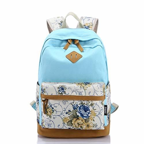 Producto VHVCX Las Mujeres Mochilas De Lona Floral De Impresión Mochilas Escolares Moda