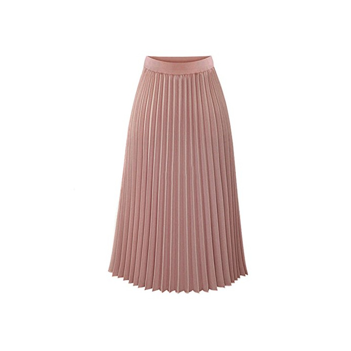 Fashion QinMM Falda de Plisado de Elegante Noche Mujer Skirt Cintura elástica Casual