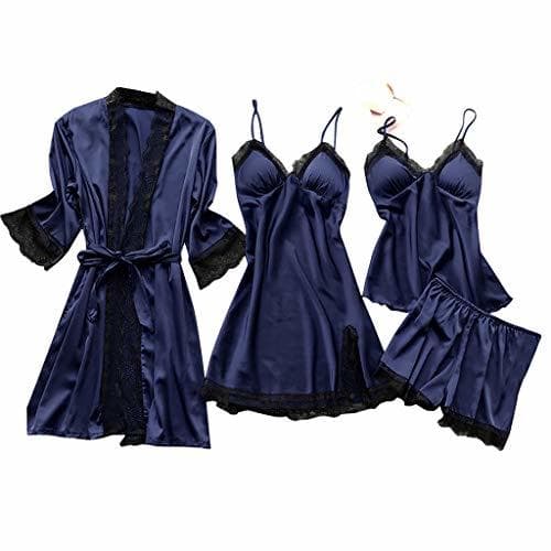 Producto Lencería de Encaje Mujer Set Vestido de Seda Babydoll Ropa de Dormir