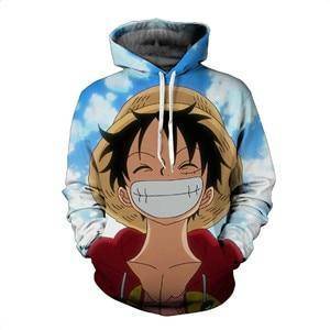 Moda One Piece Luffy 3D hoodie