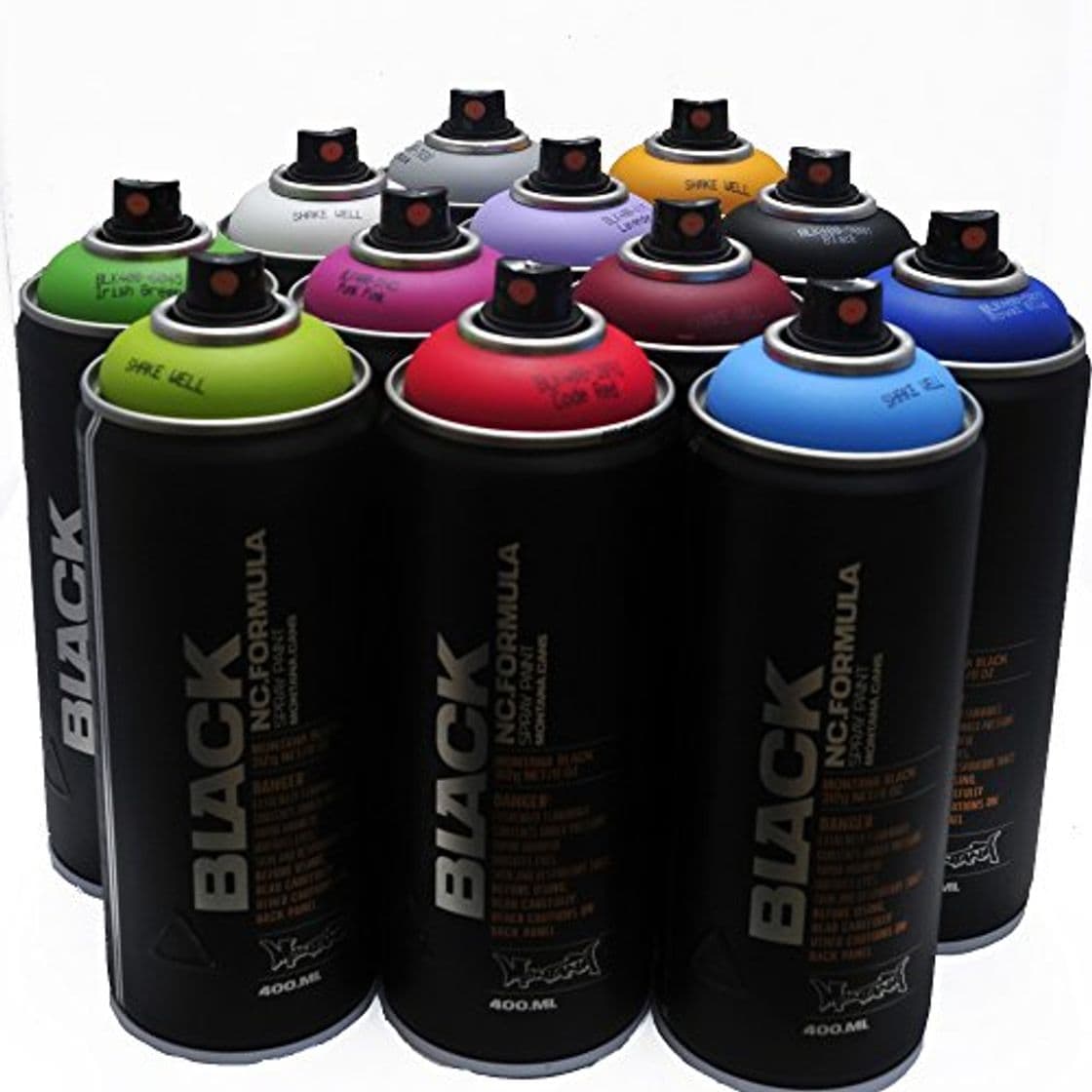 Product Montana Black 400ml Populares Colores Conjunto de 12 Calle de la Pintada del Mural del Arte la Pintura de Aerosol