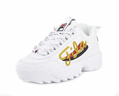 Product Fila - Modelo Disruptor II Premium Repeat - Zapatillas para mujer, Blanco