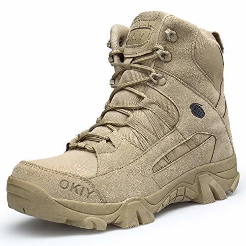 Producto AONEGOLD Hombres Botas de Senderismo Zapatos de Trekking Botas Tácticas Transpirables Militar