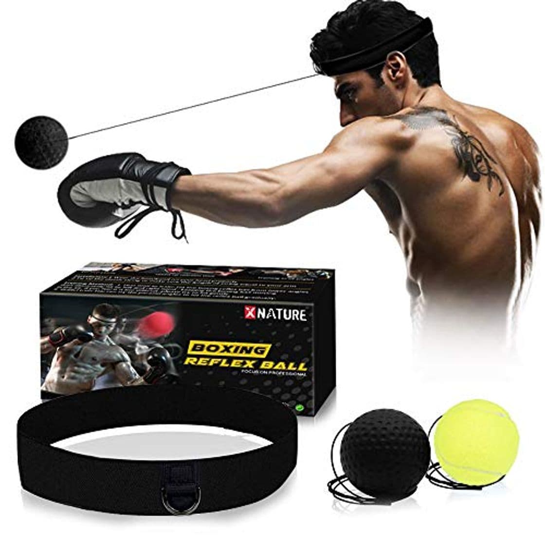 Producto Xnature Reflejo de Boxeo Ball Fight Ball Reflex con Diadema para Fight