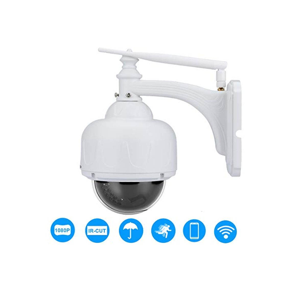 Producto FLOUREON 5.0MP IP Cámara Exterior Seguridad CCTV Inalámbrica PTZ 5X Óptico Zoom