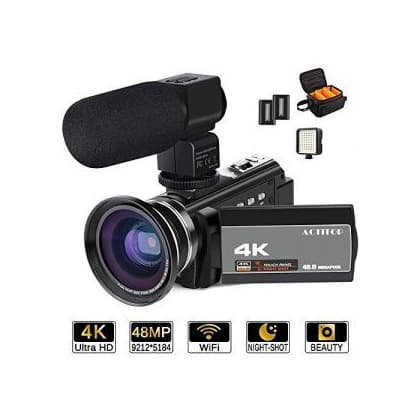 Juego CofunKool Video Camara 1080P Videocámara 24MP FHD Vlogging Camara para Youtube