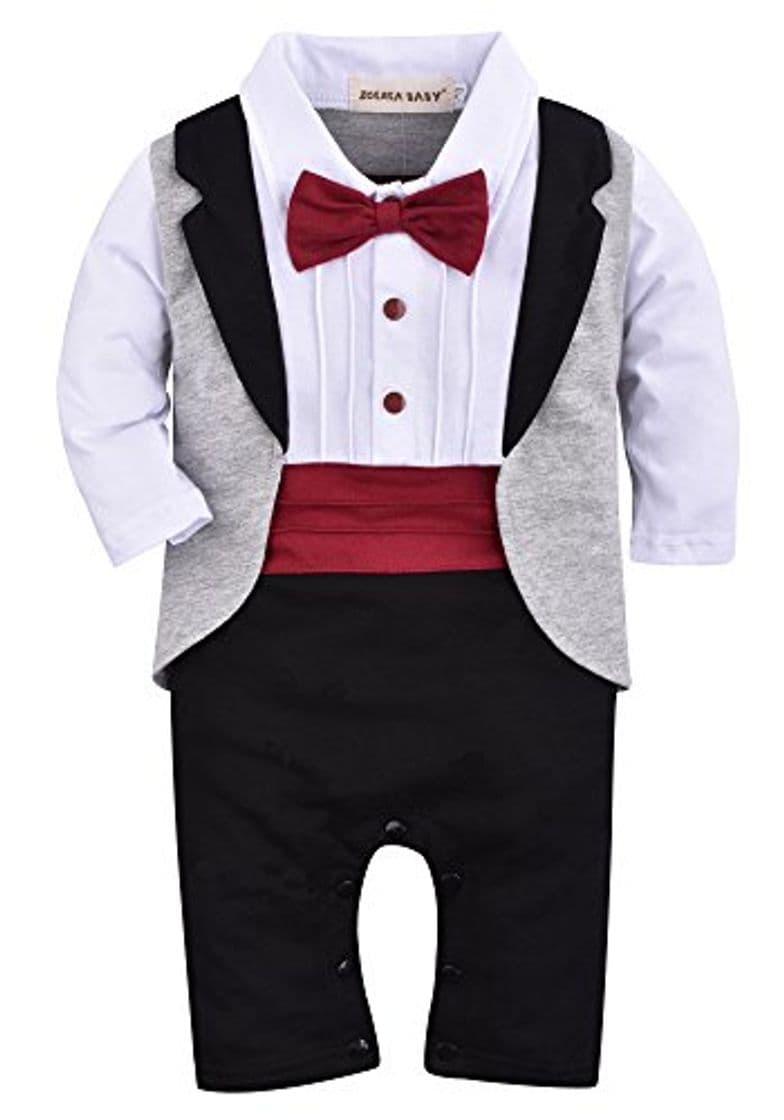 Product LEHOUR Bebés 2Pcs Trajes de Bautizo Camisa Bowtie Top