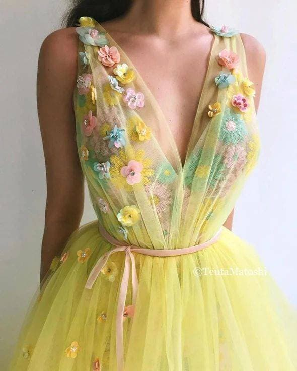 Producto Yellow flowers dress💐