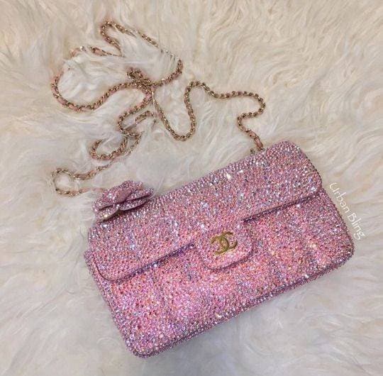 Moda Chanel glitter pink bag💗✨