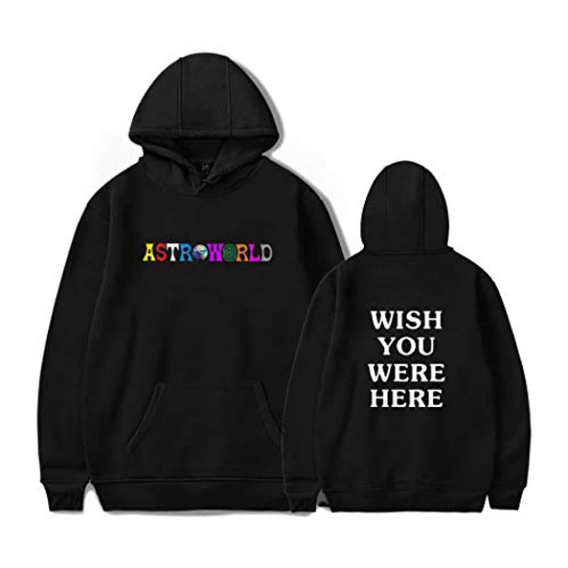 Producto JLTPH Unisex Astroworld Wish You were Here Letter Impreso Sudaderas con Capucha Jerséis Estilo Clásico Moda Sudaderas Casual Hip Hop Pullover Hoodie Hooded