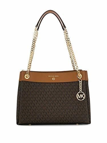 Product Michael Kors Susan - Bolso de piel marrón con logotipo MK Marrón