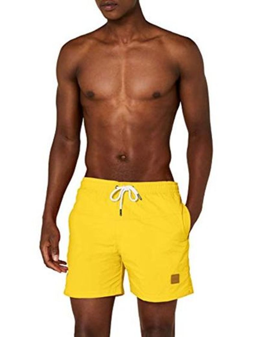 Producto Urban Classics Block Swim Shorts Bañador de natación, Amarillo