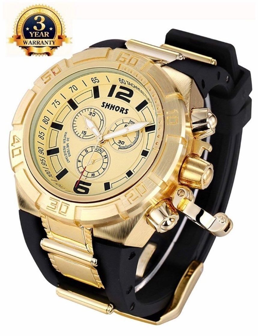 Product Relógio Trustworthy Big Size Gold-Tone