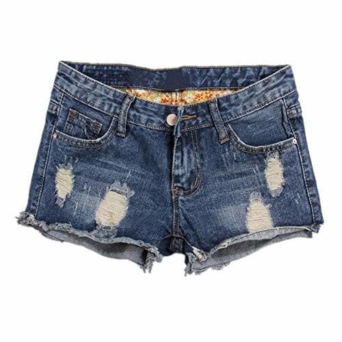 Fashion YUNGYE Coreano Summer Vintage High Waisted Denim Women Shorts Plus Size Slim