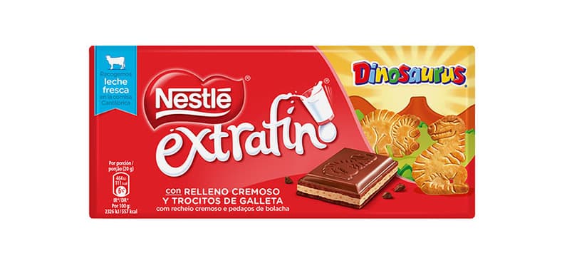 Producto Tableta Nestlé Extrafino Dinosaurus