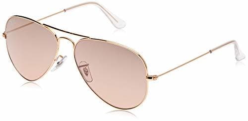 Fashion Ray-Ban Aviator Large Metal, Gafas de Sol Unisex Adulto, Transparente