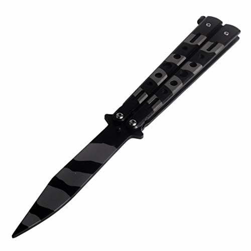 Product Cuchillo de Entrenamiento para el Amante de CSGO Acero Inoxidable Negro CS/HDD12