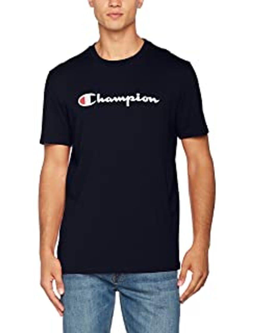 Moda Champion Classic Logo para Hombre Camiseta, Rojo