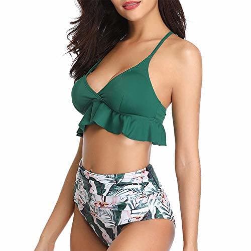 Product WHCREAT Traje de Baño para Mujer Bikini Cruzado Volver Correas Acolchado Traje