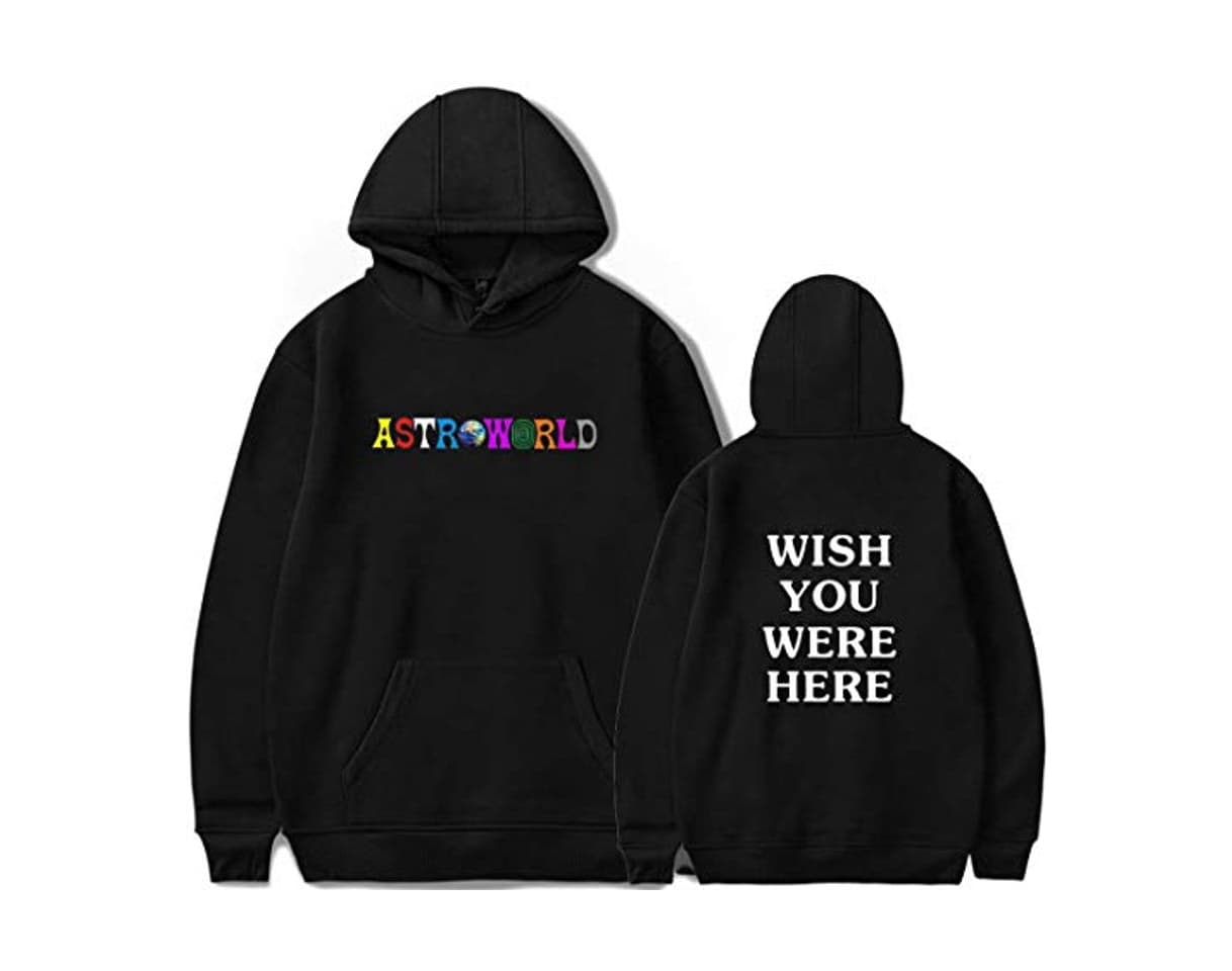 Product PANOZON Sudadera Hombre Travis Scott Astroworld Impresión de Logo Hoodie Chaqueta con