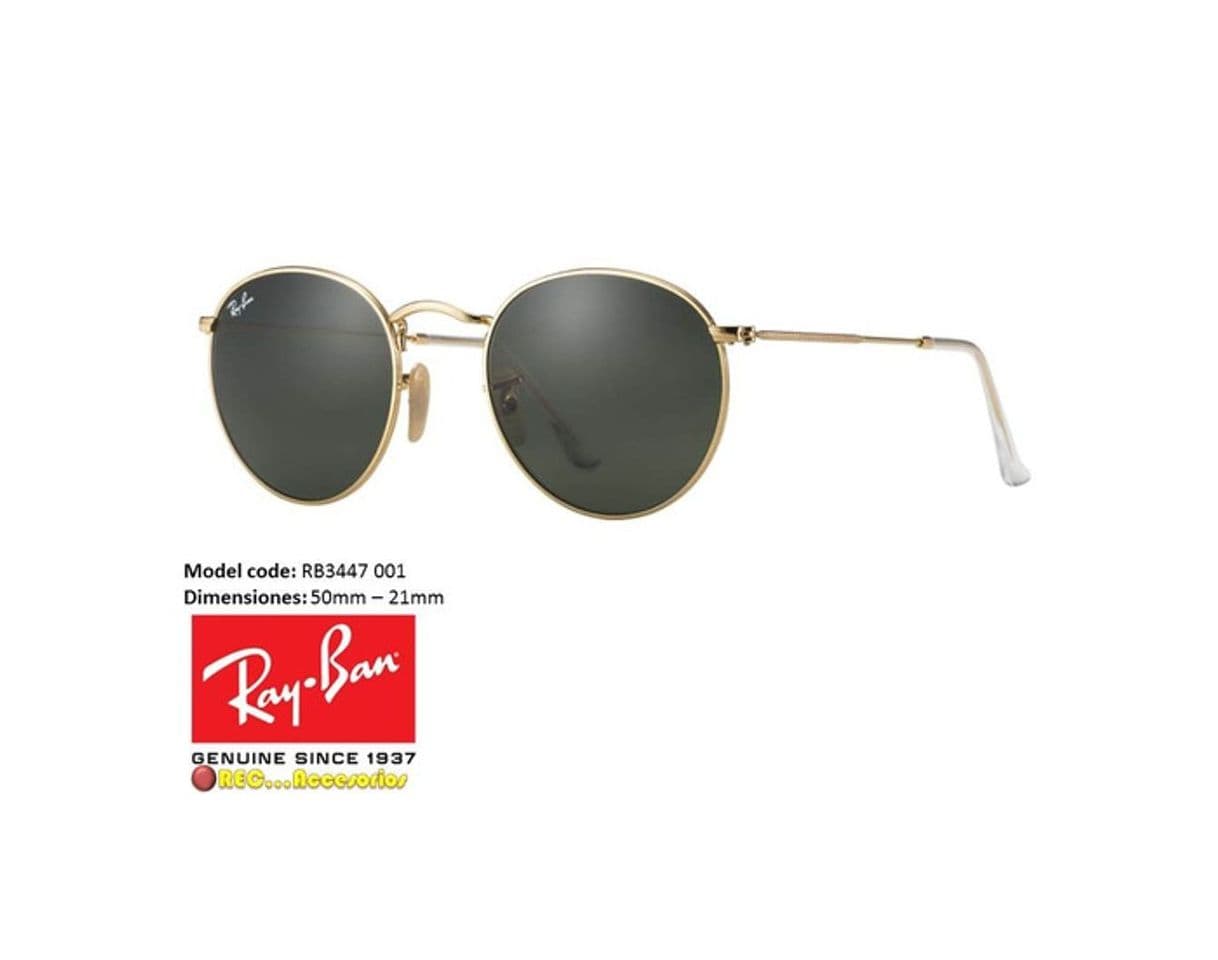 Fitness Ray-Ban Oro Verde clásico del G-15 de 50 mm redondo del metal