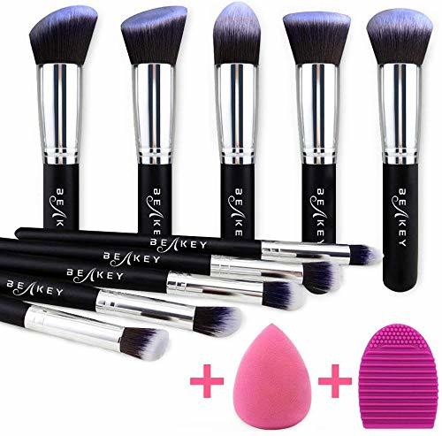 Product BEAKEY Set de Brochas de Maquillaje Profesional, Synthetic Kabuki Premium para Base