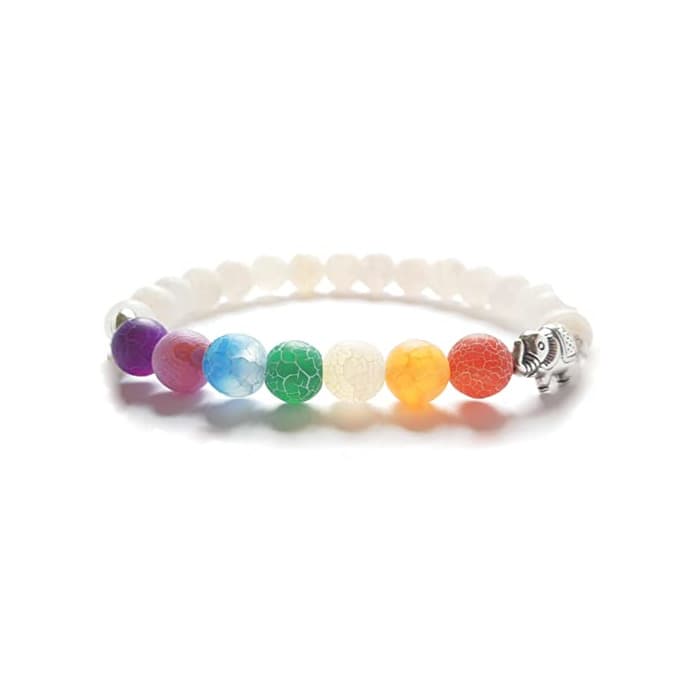 Producto YouOne Pulsera de Mujer Hombre Unisex 7 Chakras Piedra Lava Natural Preciosa