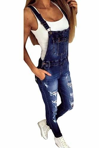 Producto Zamtapary Mono para Mujer Delgado Casual Jeans De Mezclilla Romper Dungarees con