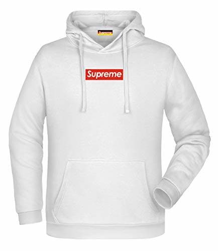 Fashion Supreme Germany Hoodie Weiss Logo Klein Rot/Weiss