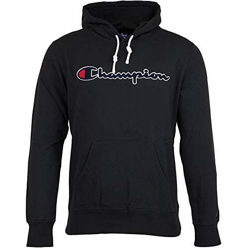 Fashion Champion Men Hoodie Hooded Sweatshirt 212940, Größe:2XL, Farbe:Schwarz