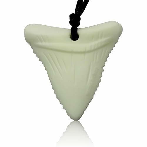 Product White Shark Tooth Silicone Teething Necklace