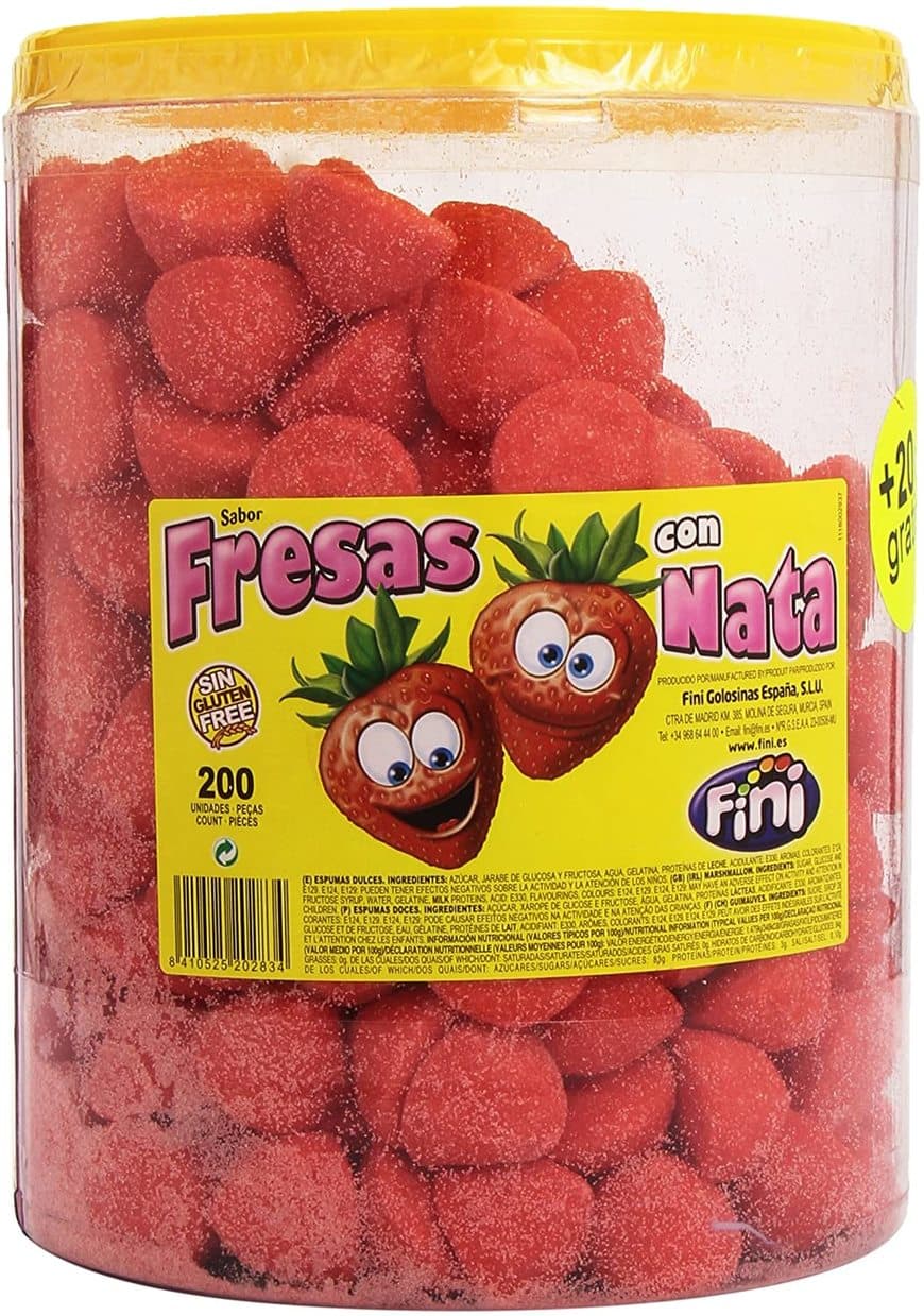 Fashion Fini - Fresas con nata - Espuma dulce - 200 unidades: Amazon.es ...