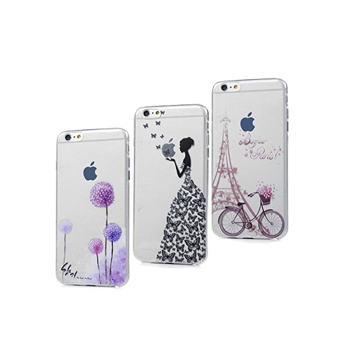 Producto 3X Funda iPhone 6, 6s Carcasa Silicona Gel Case Ultra Delgado TPU